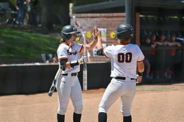 Pacific Softball celebrates with high five